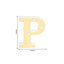 3D Marquee Letter "P" Warm White 5 LED Lights Gold - Chic Light-Up Decor for Events 6"
