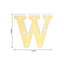 3D Marquee Letter "W" Warm White 8 LED Lights Gold - Chic Light-Up Decor for Events 6"