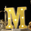 3D Marquee Letter "M" Warm White 7 LED Lights Gold - Chic Light-Up Decor for Events 6"