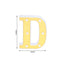 3D Marquee Letter "D" Warm White 6 LED Lights Gold - Chic Light-Up Decor for Events 6"
