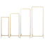 Set of 4 Gold Metal Frame Wedding Arch, Rectangular Backdrop Stand, Floral Display Frame - 3.5ft, 4.5ft, 5.5ft, 6.5ft