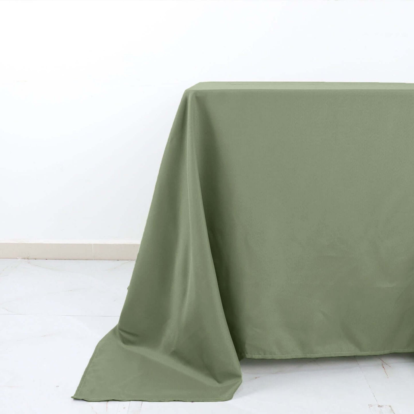 Polyester Square 90"x90" Tablecloth Dusty Sage Green - Wrinkle-Resistant & Durable Table Cover