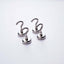 4 Pack 4.5Lb Capacity Silver Metal Heavy Duty Magnetic Hooks, Multipurpose Hanging Hooks