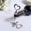 Silver Metal Heart Wine Bottle Opener Cork Stopper Party Favors Souvenir Gift Set, Wedding Favor in Velvet Box - 4.5",5"