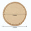 4-Pack Placemats Fringed Edge Design Natural Rustic Burlap Jute Round - Farmhouse Style Table Mats with Trim 15"