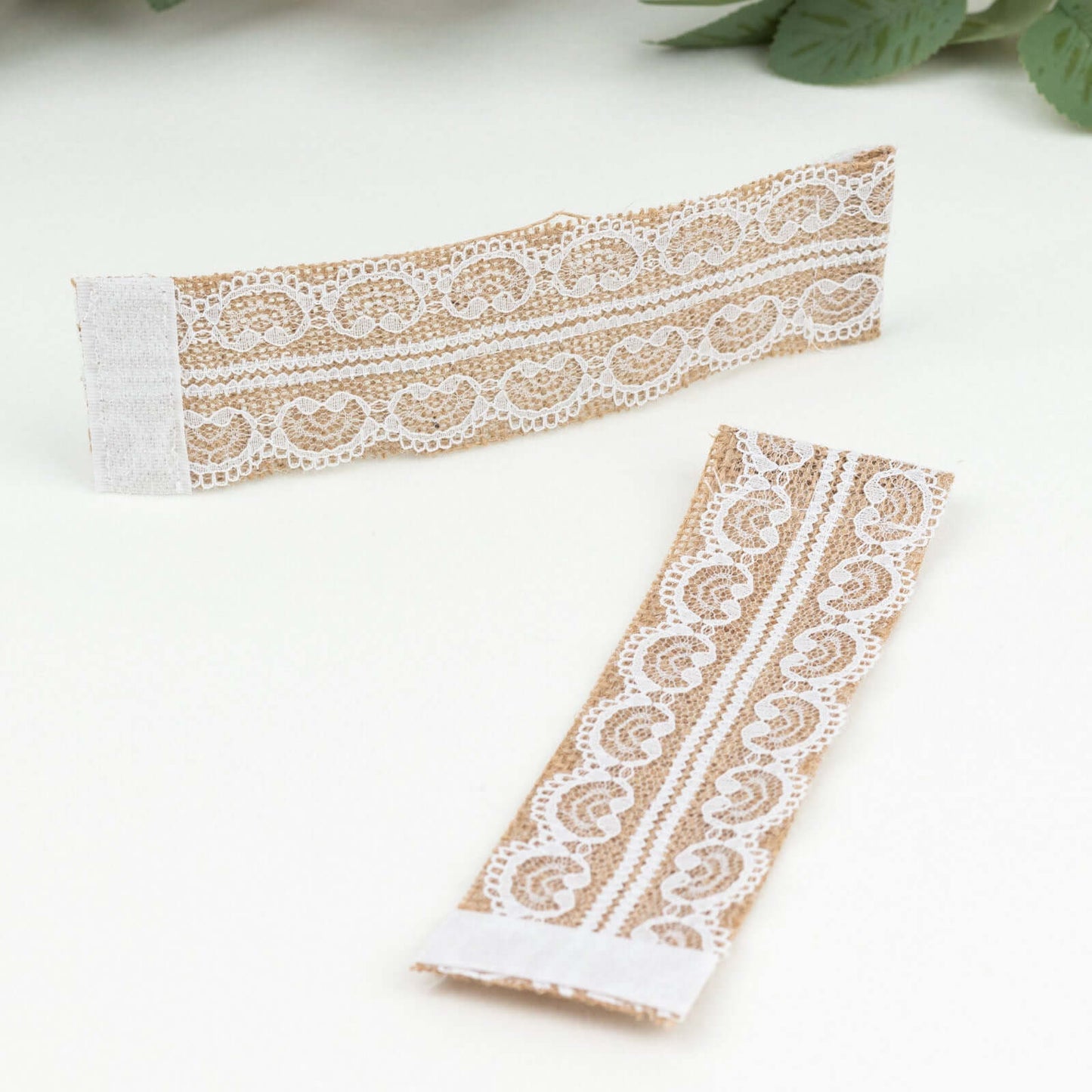 6 Pack Rustic Boho Chic Burlap and Lace Napkin Rings, Farmhouse Style Jute Serviette Buckles Holder