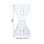 Giant LED Marquee Light Up Letter "X", White 4ft Pre-Cut Foam Board with 10 Warm White Battery Operated LEDs, Glue Gun and Sticks