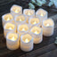 12-Pack LED Votive Candles Classic White Design - Reusable Flameless Battery Operated Lights