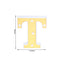 3D Marquee Letter "T" Warm White 5 LED Lights Gold - Chic Light-Up Decor for Events 6"