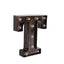 LED Marquee Letter "T" Industrial Style Antique Black - Light-Up Alphabet Sign for Weddings & Displays 9"
