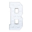 Giant LED Marquee Light Up Letter "B", White 4ft Pre-Cut Foam Board with 10 Warm White Battery Operated LEDs, Glue Gun and Sticks