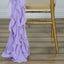 Chiffon Chair Sash with Curly Design Lavender Lilac - Stylish Chair Decorations