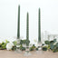 12 Pack 11" Dusty Sage Green Premium Unscented Spiral Wax Taper Candles, Long Burn Wick Dinner Candle Sticks