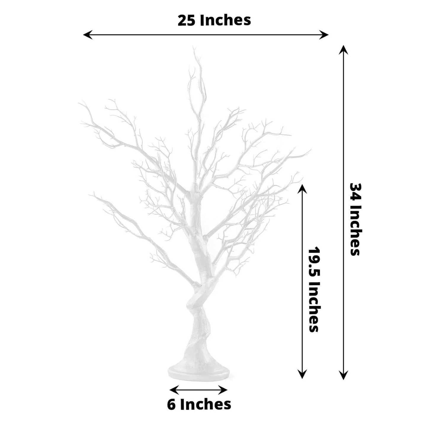 Manzanita Tree Centerpiece White with 8 Acrylic Bead Chains & Event Displays 34"