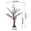 Manzanita Tree Centerpiece Natural with 8 Acrylic Bead Chains - Easy Assembly Decorative Artificial Tree for Modern Weddings Parties & Event Displays 34"
