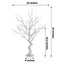 Manzanita Tree Centerpiece Metallic SIlver with 8 Acrylic Bead Chains for Weddings Parties & Event Displays 34"
