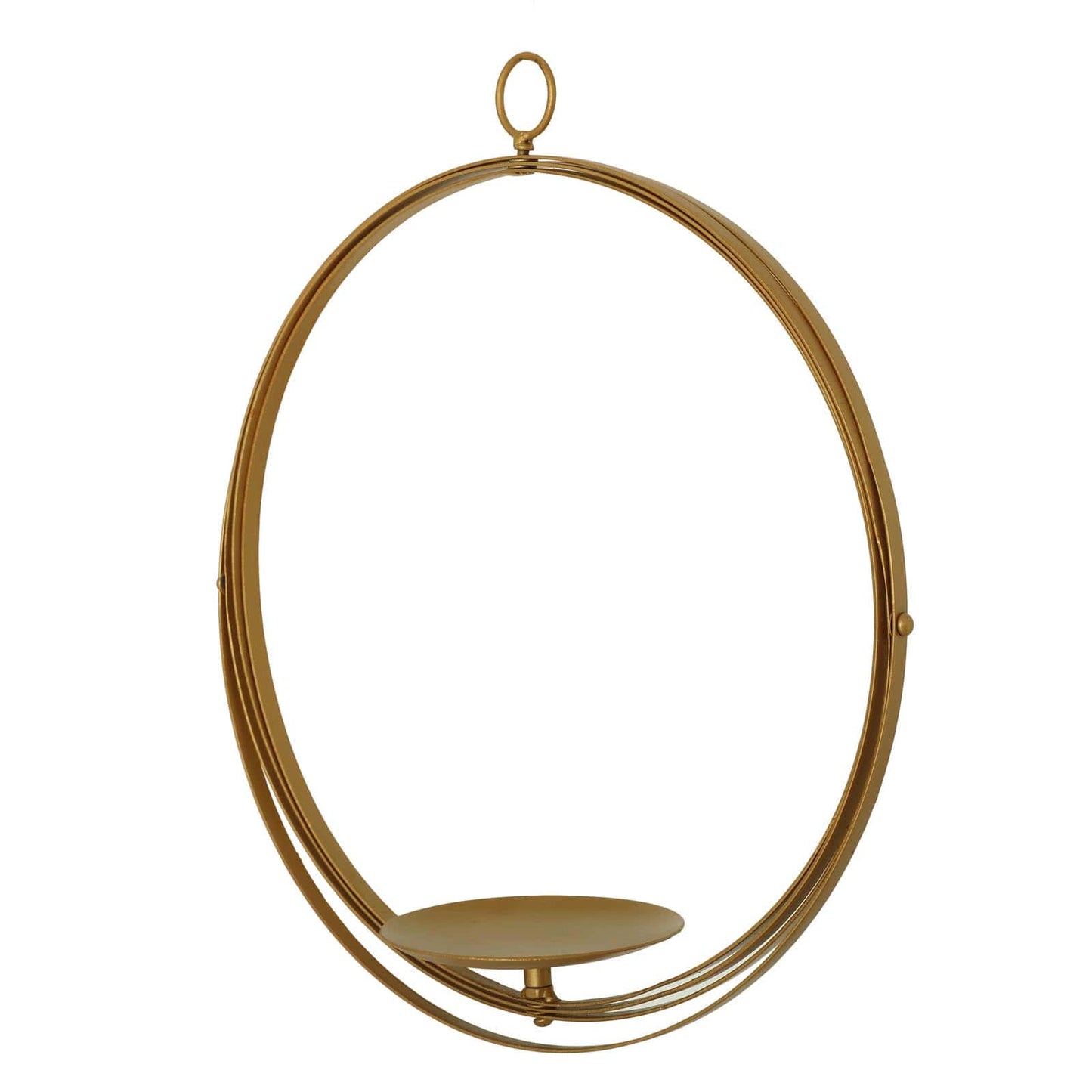 Hanging Sphere Candle Holder Gold Wrought Iron Event Display Accent - Centerpiece 24"