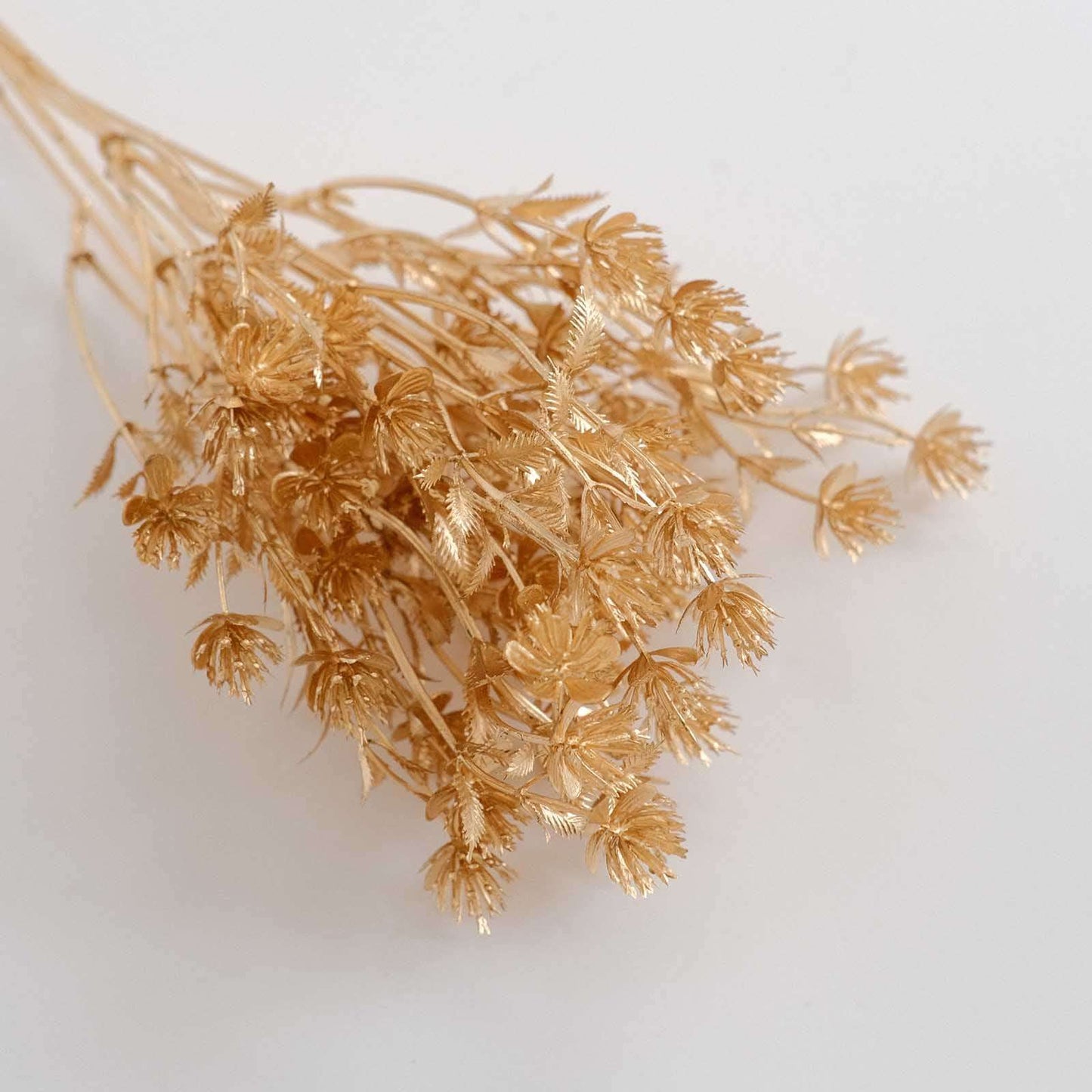 4-Pack Artificial Baby's Breath Flower Bouquet Metallic Gold for Event Decor & Centerpieces 13"