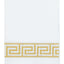 25 Pack Linen-Like Paper 8"x4" Napkins White with Gold Greek Key Design - Soft & Absorbent Airlaid Hand Towels for Exquisite Weddings & Events