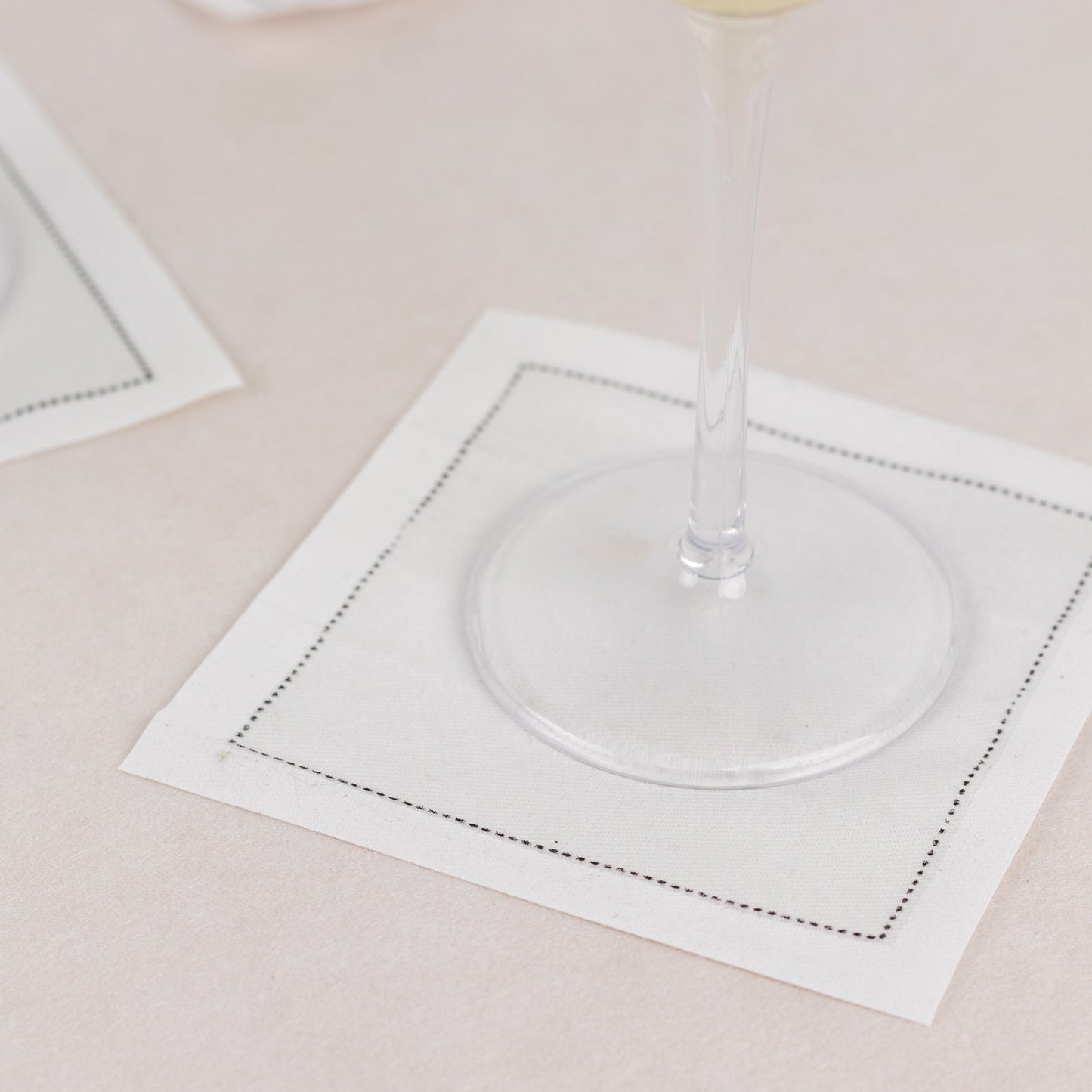 Disposable Cotton Cocktail Napkins â€“ 50 White 4.5" x 4.5" Napkins for High-End Bars, Receptions & Parties