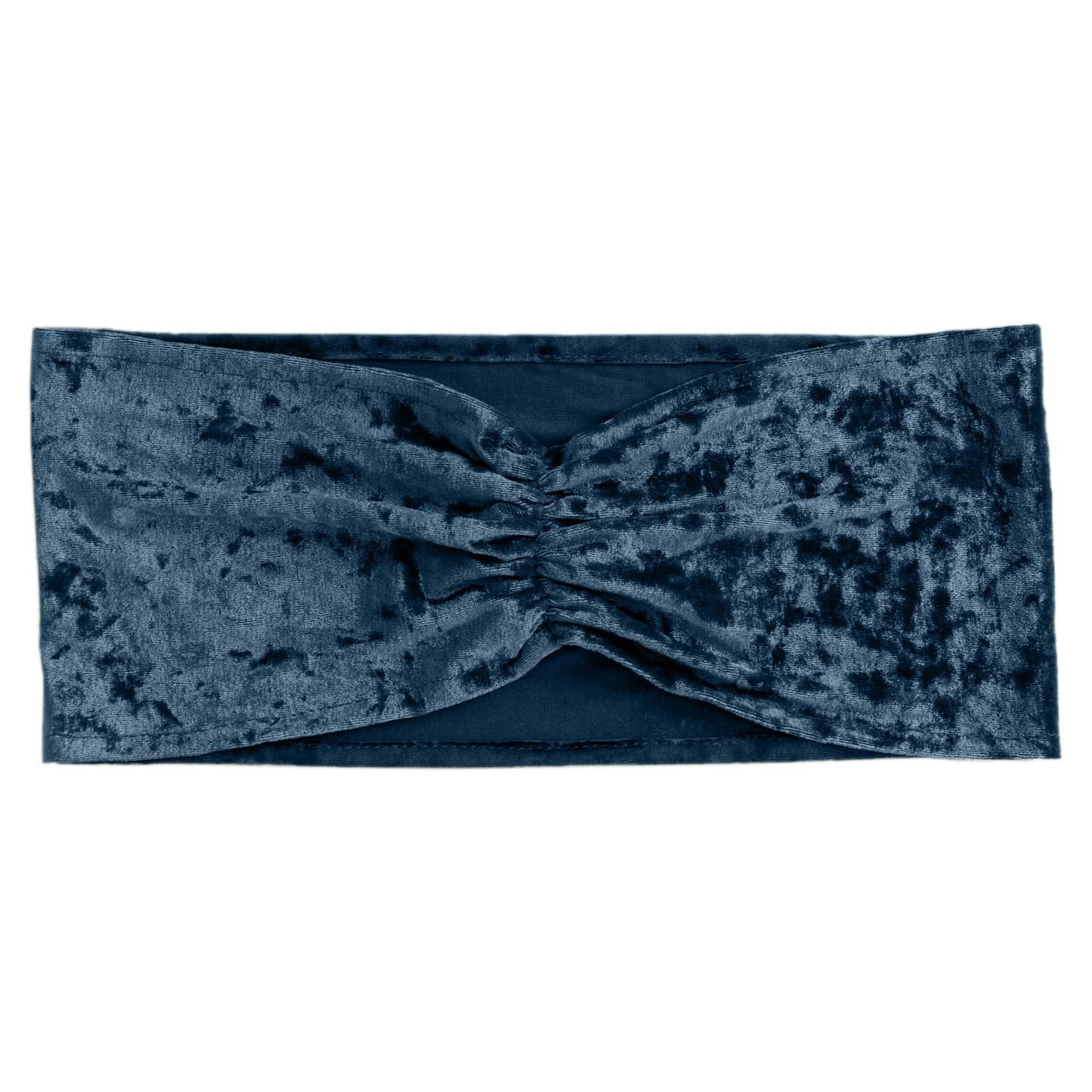 5 Pack Premium Crushed Velvet Chair Sashes Navy Blue Ruffle Style - Textured Chair Bands for Stunning Event Decor