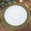 6-Pack Table Placemats Woven Fiber Design Olive Green Round - Disposable Mats for Dining and Events 15"