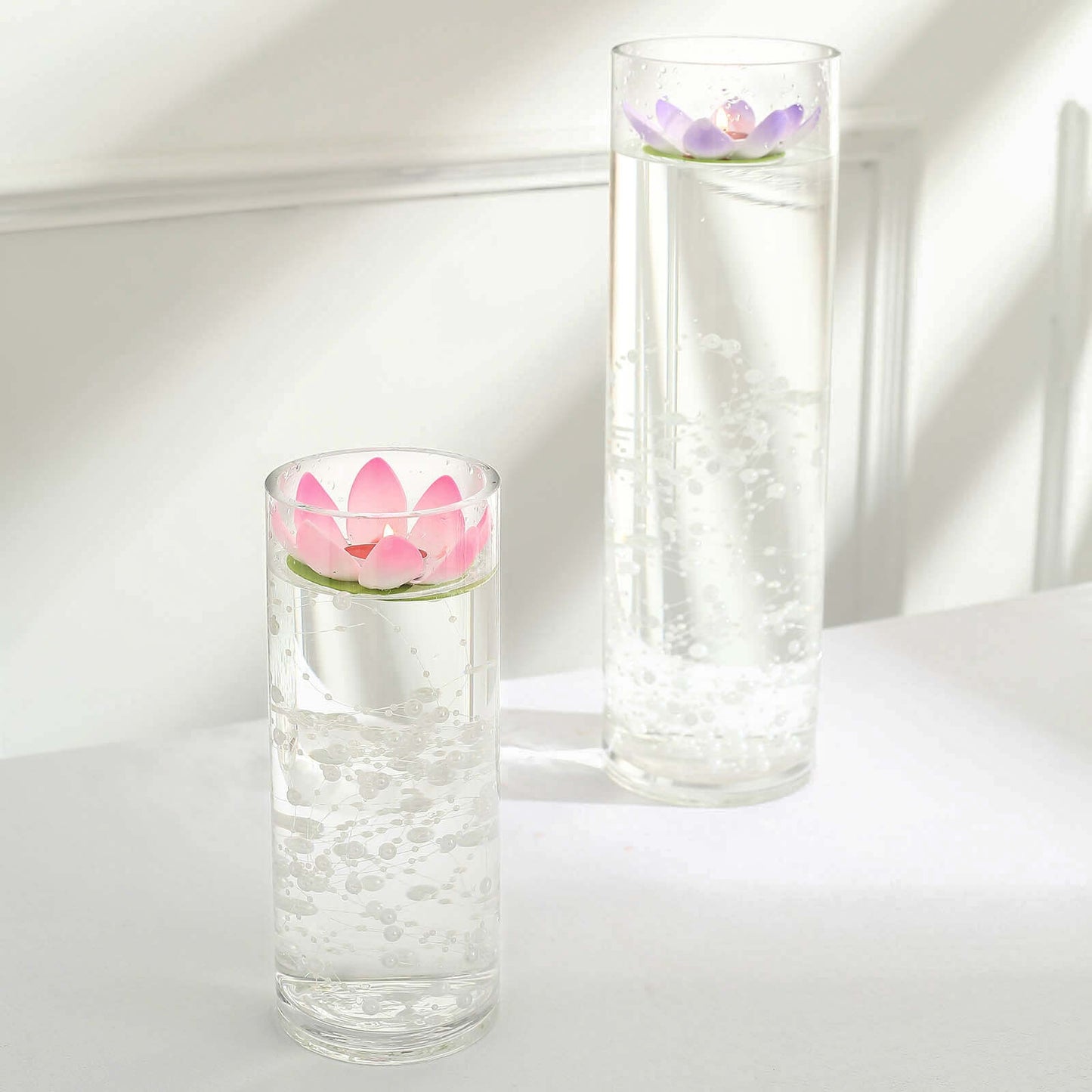 Faux Pearl String Beads Vase Filler - White DIY Craft Fishing Line Pearl Chains 100ft