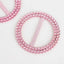 20 Pack Diamond Round Chair Sash Band Buckle Pins Pink - Timeless Rhinestone Napkin Rings 2.5"