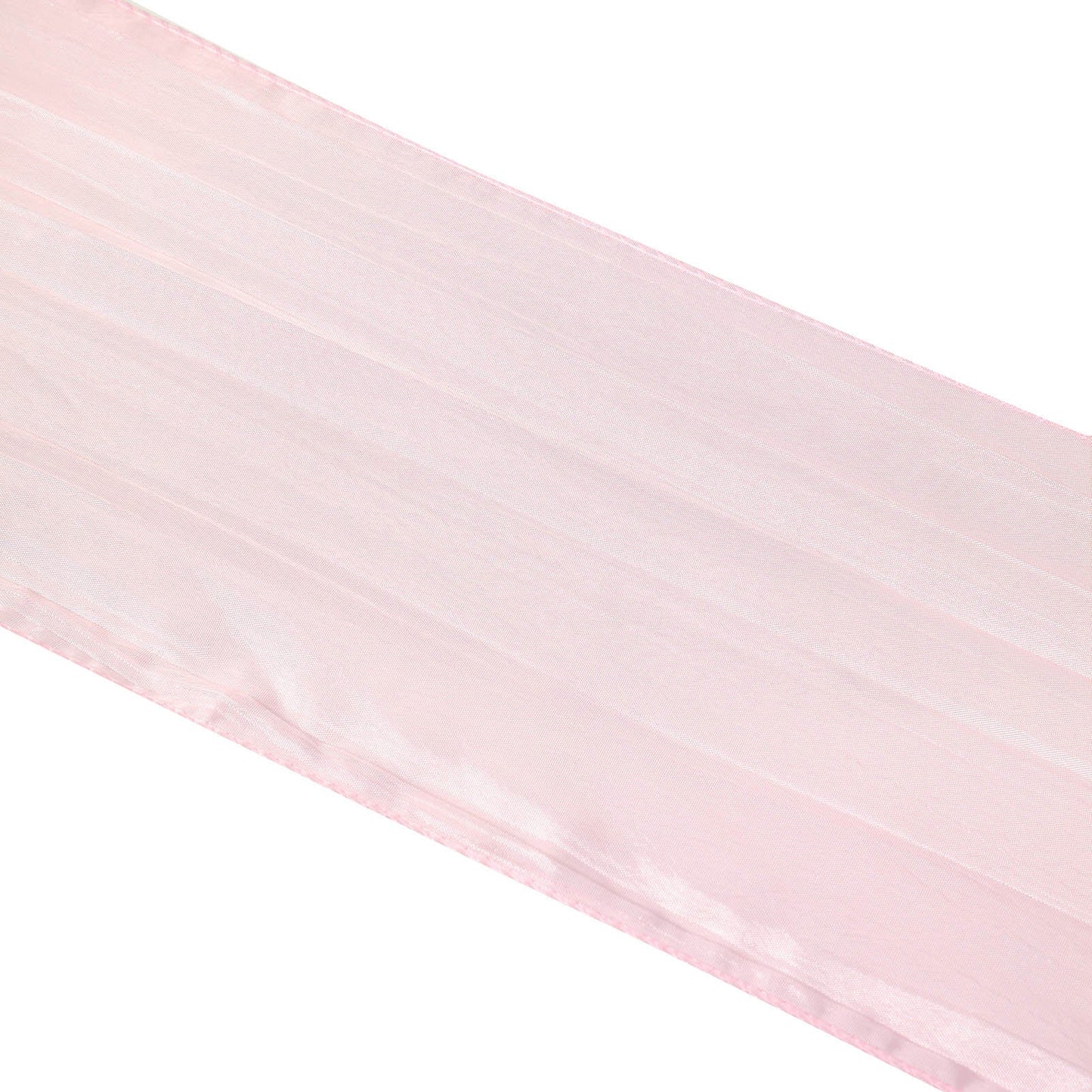5 Pack Taffeta 6"x106" Chair Sashes Blush Accordion Crinkle Texture - Stylish Decor for Weddings & Gatherings