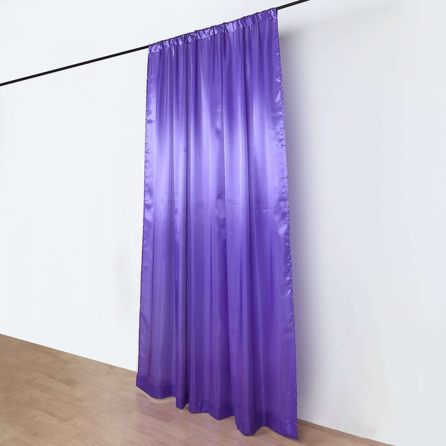 8ftx10ft Purple Satin Event Curtain Drapes, Backdrop Event Panel