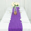 Taffeta 12"x108" Table Runner Purple - Accordion Crinkle Design