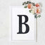 Decorative Rhinestone Alphabet "B" Letter Stickers, Glitter Adhesive Craft Letters Black DIY Sparkle Embellishments 8"