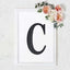 Decorative Rhinestone Alphabet "C" Letter Stickers, Glitter Adhesive Craft Letters Black DIY Sparkle Embellishments 8"