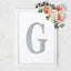 Decorative Rhinestone Alphabet "G" Letter Stickers, Glitter Adhesive Craft Letters Silver DIY Sparkle Embellishments 8"