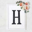 Decorative Rhinestone Alphabet "H" Letter Stickers, Glitter Adhesive Craft Letters Black DIY Sparkle Embellishments 8"
