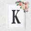 Decorative Rhinestone Alphabet "K" Letter Stickers, Glitter Adhesive Craft Letters Black DIY Sparkle Embellishments 8"