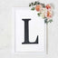 Decorative Rhinestone Alphabet "L" Letter Stickers, Glitter Adhesive Craft Letters Black DIY Sparkle Embellishments 8"