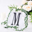Decorative Rhinestone Alphabet "M" Letter Stickers, Glitter Adhesive Craft Letters Black DIY Sparkle Embellishments 6"