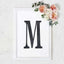 Decorative Rhinestone Alphabet "M" Letter Stickers, Glitter Adhesive Craft Letters Black DIY Sparkle Embellishments 8"