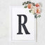 Decorative Rhinestone Alphabet "R" Letter Stickers, Glitter Adhesive Craft Letters Black DIY Sparkle Embellishments 8"