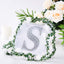 Decorative Rhinestone Alphabet "S" Letter Stickers, Glitter Adhesive Craft Letters Silver DIY Sparkle Embellishments 6"