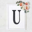 Decorative Rhinestone Alphabet "U" Letter Stickers, Glitter Adhesive Craft Letters Black DIY Sparkle Embellishments 8"