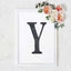 Decorative Rhinestone Alphabet "Y" Letter Stickers, Glitter Adhesive Craft Letters Black DIY Sparkle Embellishments 8"