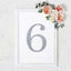 Decorative Rhinestone Number "6" Stickers, Glitter Adhesive Craft Numbers Silver DIY Sparkle Embellishments 8"