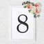 Decorative Rhinestone Number "8" Stickers, Glitter Adhesive Craft Numbers Black DIY Sparkle Embellishments 8"