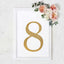 Decorative Rhinestone Number "8" Stickers, Glitter Adhesive Craft Numbers Gold DIY Sparkle Embellishments 8"