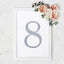 Decorative Rhinestone Number "8 Stickers, Glitter Adhesive Craft Numbers Silver DIY Sparkle Embellishments 8"