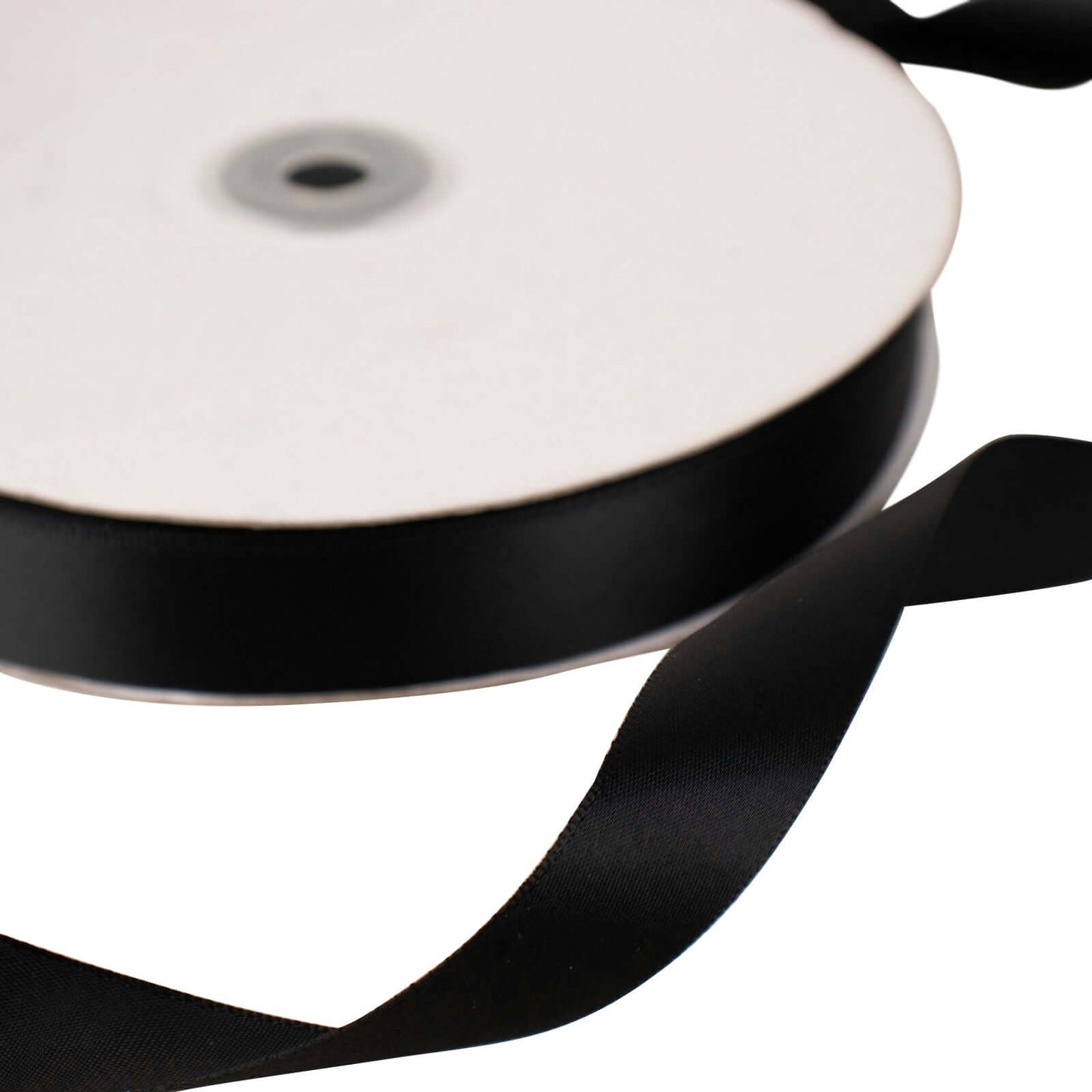 100 Yards 7/8" Black Single Face Decorative Satin Ribbon