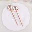 24-Pack Plastic Spoons Glossy Rose Gold - Premium Heavy Duty Disposable Silverware 8"