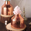 2-Pack Mercury Glass Vases Vessel Design Rose Gold - Stylish Flower Centerpieces for Events 8"